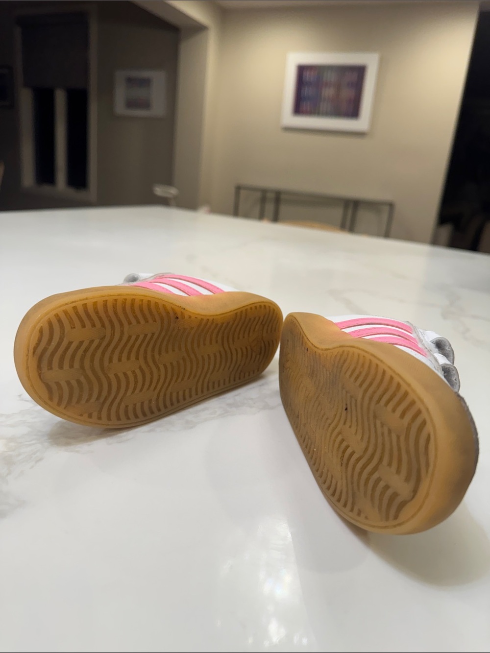 Adidas VL COURT 3.0 toddler girl shoes pink and white - Picture 6 of 9